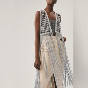 Anthropologie Conditions Apply Fringe Vest